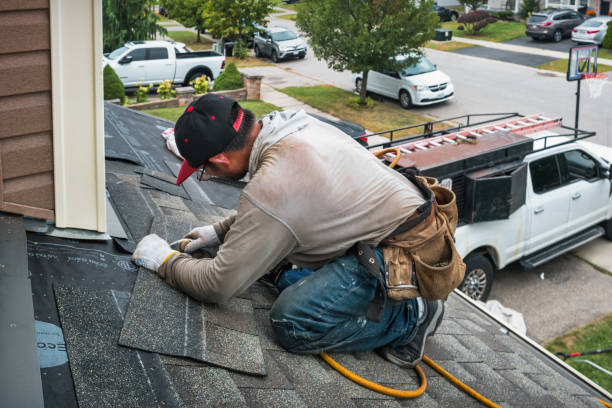 Professional Roofing technician working in Kegley, WV